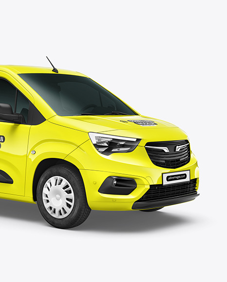 Panel Van Mockup - Half Side View