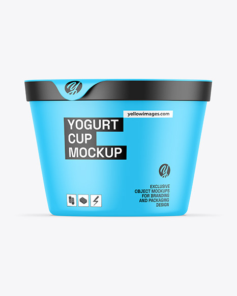 Matte Yogurt Cup Mockup