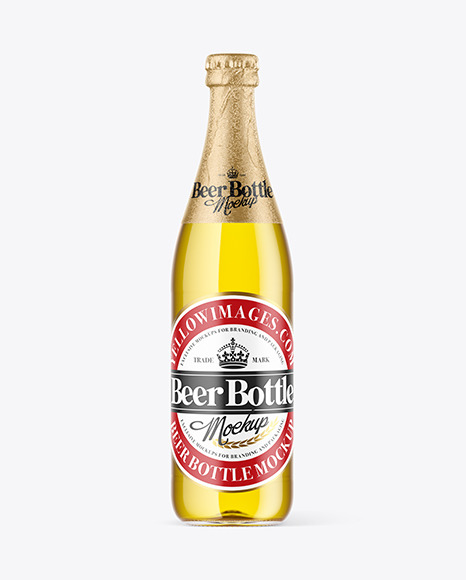 Glass Beer Bottle Mockup
