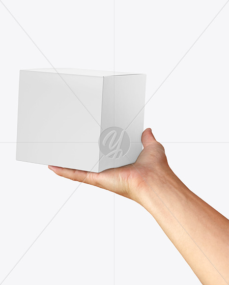 Box in a Hand Mockup