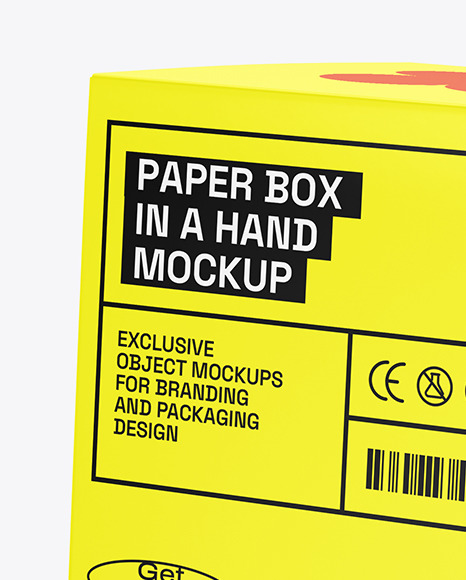 Box in a Hand Mockup