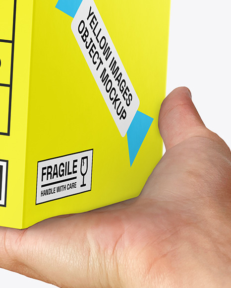 Box in a Hand Mockup