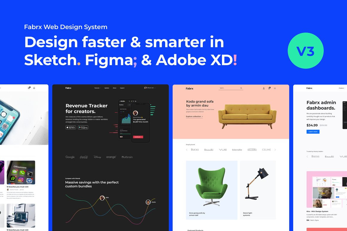 Fabrx Web Design System Templates