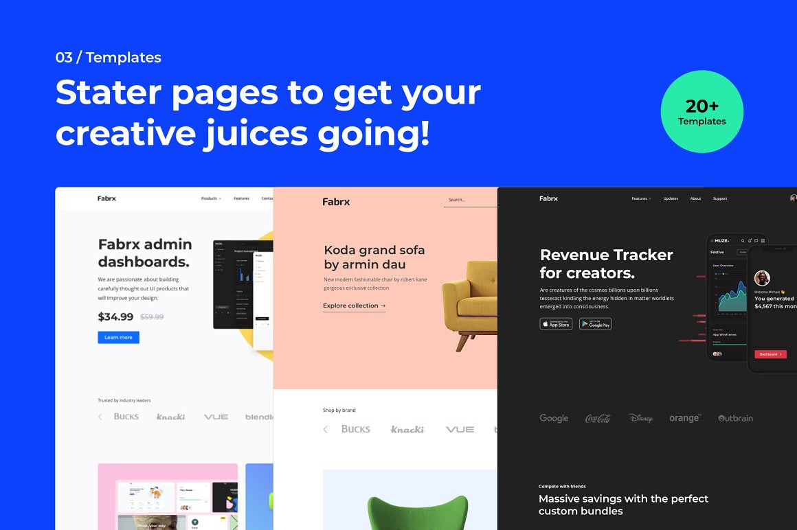 Fabrx Web Design System Templates