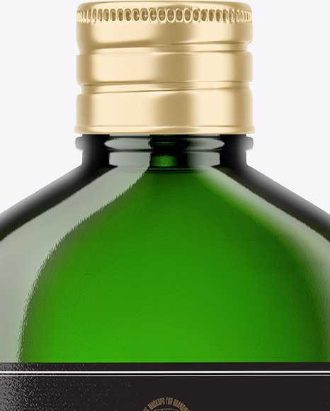 Green Glass Bottle Mockup