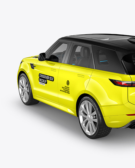 Crossover SUV Mockup - Back Half Side View