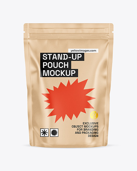 Kraft Stand Up Pouch Mockup