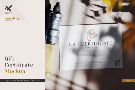 Gift Certificate / Voucher  Mockup