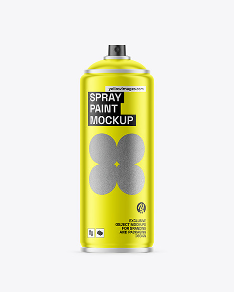 Metallic Spray Paint Mockup