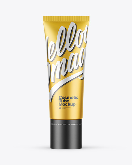 Matte Metallic Cosmetic Tube Mockup