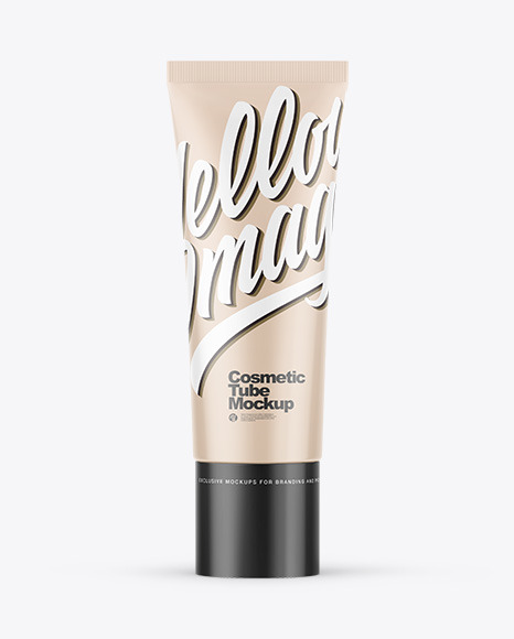 Glossy Cosmetic Tube Mockup
