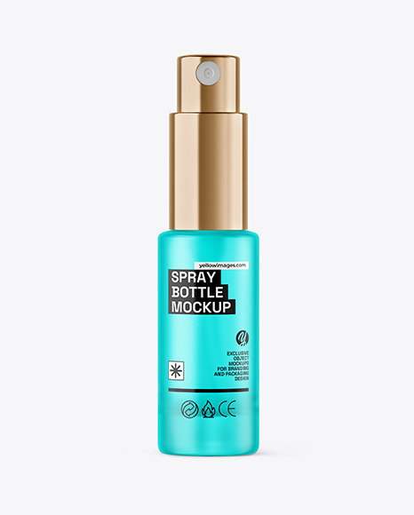 Frosted Glass Spray Bottle Mockup