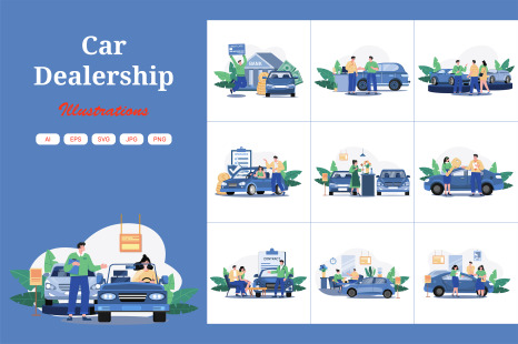 M550_Car Dealership Illustrations_Part 01