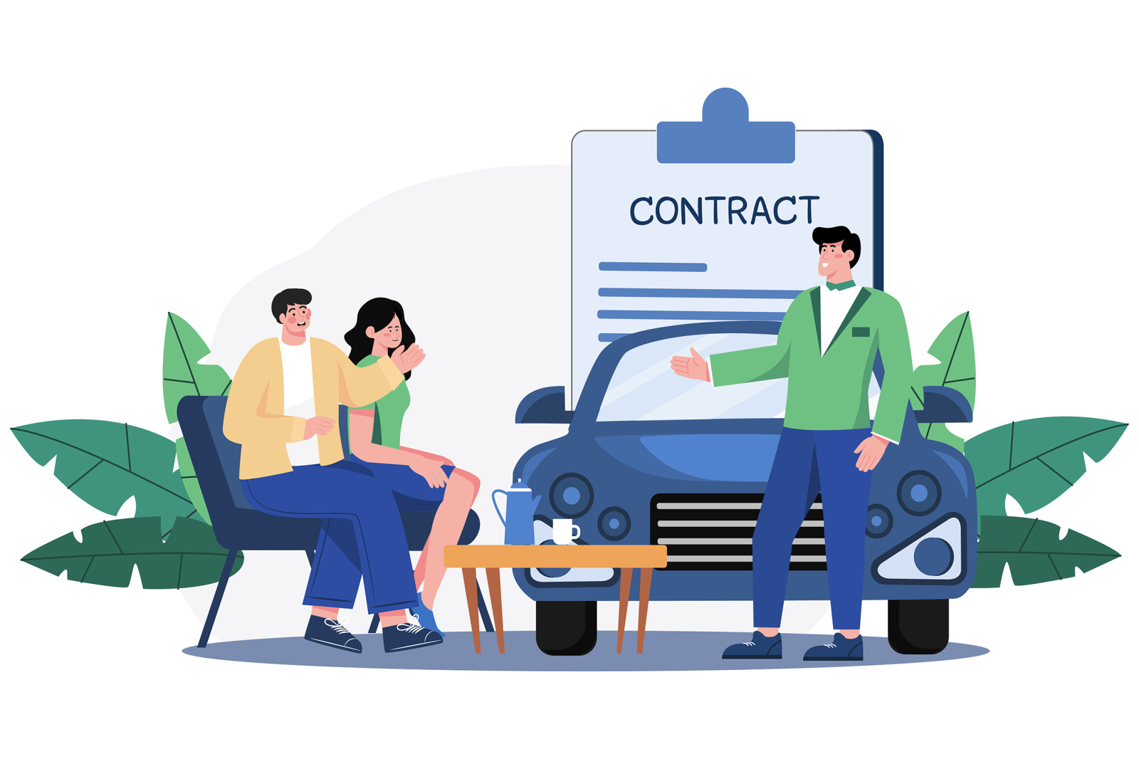M550_Car Dealership Illustrations_Part 01 on Yellow Images Creative Store