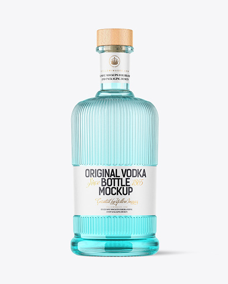 Vintage Vodka Bottle Mockup