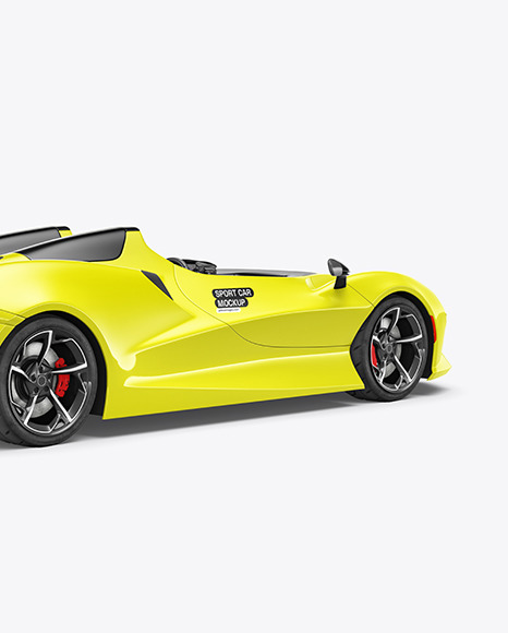 Sport Car Mockup - Half Side View