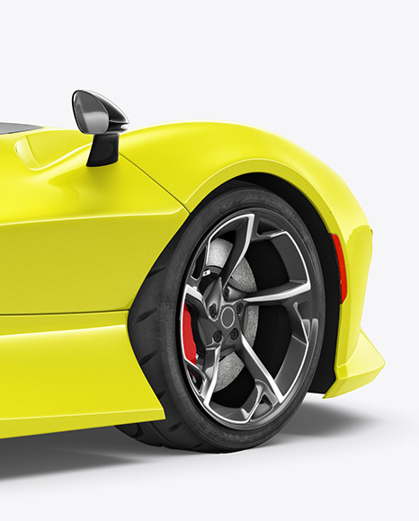 Sport Car Mockup - Half Side View