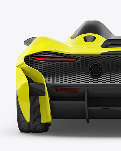 Sport Car Mockup - Back View