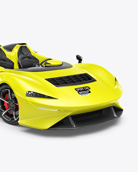 Sport Car Mockup - Half Side View