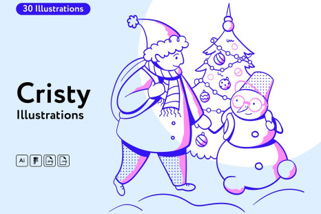 Cristy Christmas Illustrations