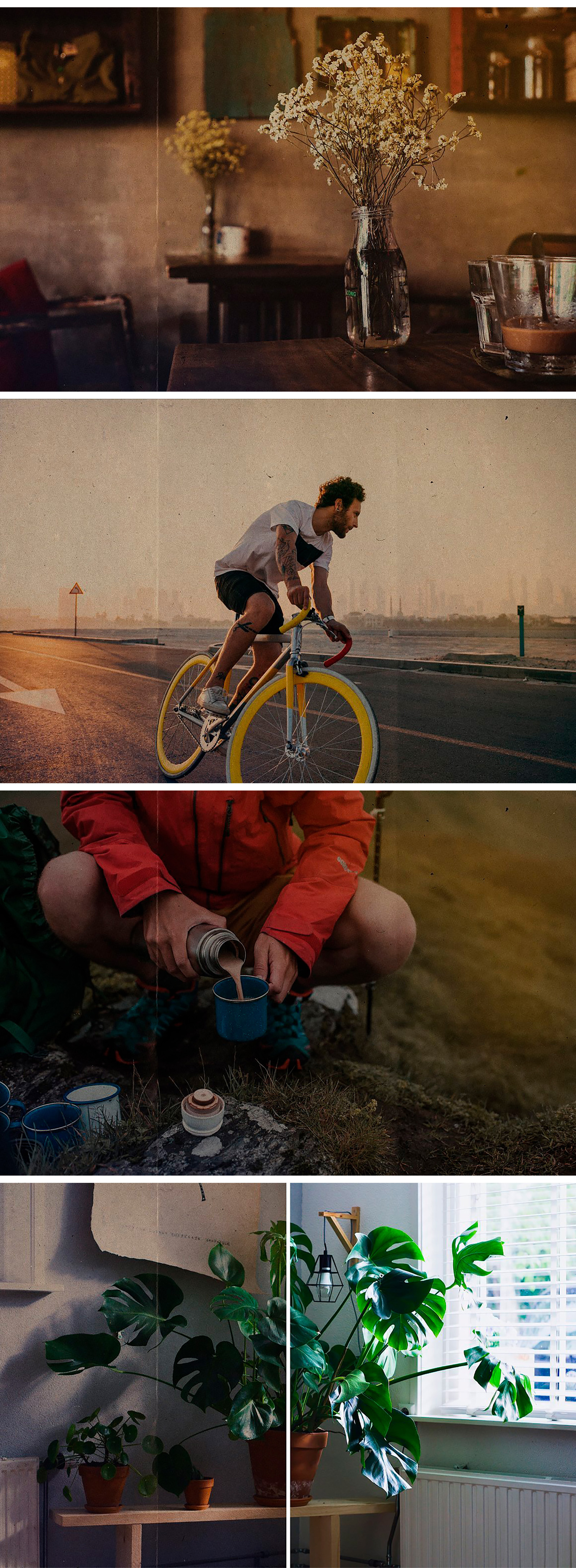 Retro Film Photo Effect on Yellow Images Creative Store