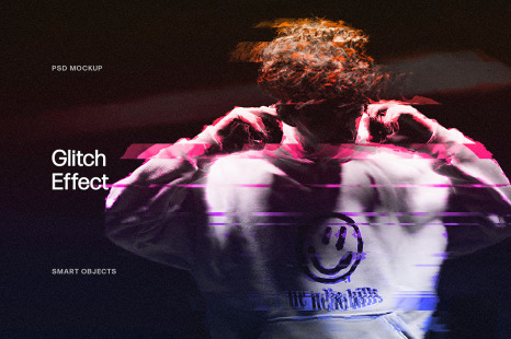 Gradient Glitch Photo Effect