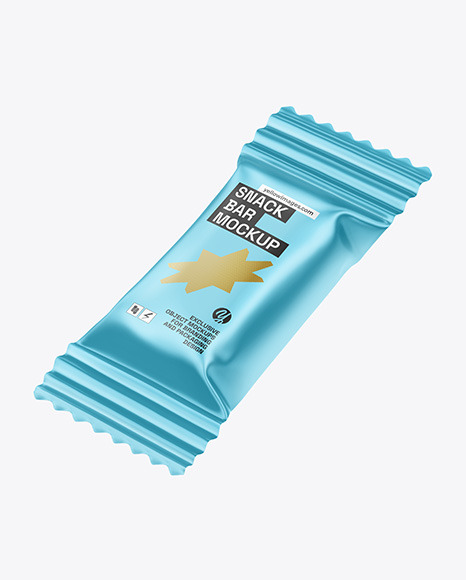 Matte Metallic Snack Bar Mockup
