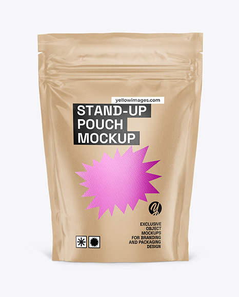 Kraft Stand Up Pouch Mockup
