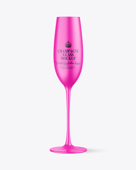 Matte Champagne Glass Mockup