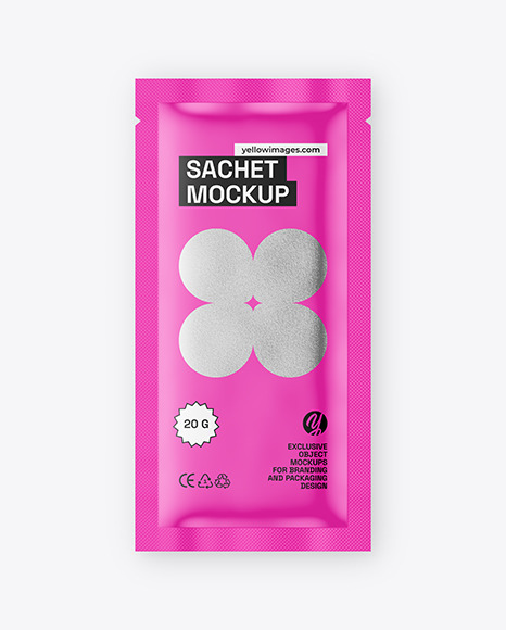 Glossy Sachet Mockup