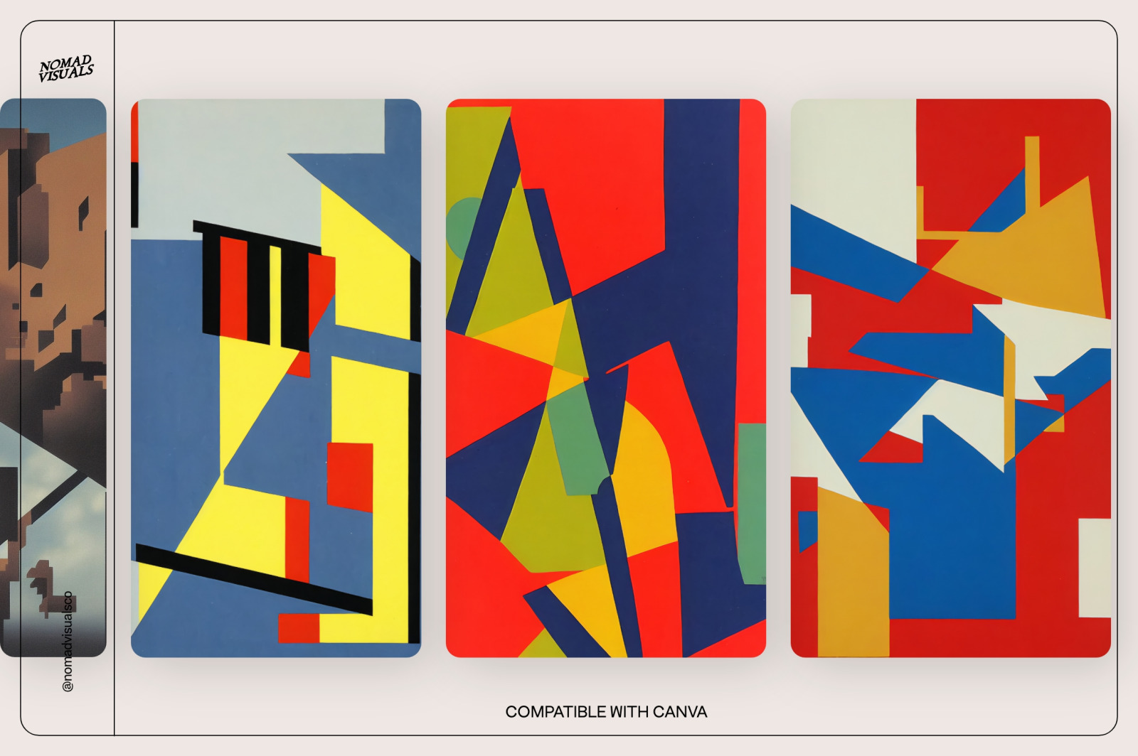 Bauhaus Paintings on Yellow Images Creative Store