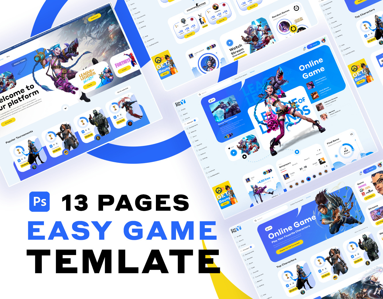 Game Store UI Kit on Yellow Images Creative Store