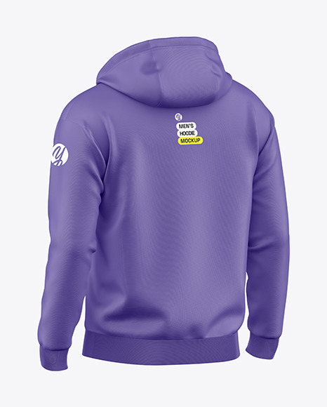 Hoodie Mockup - Back Half Side View