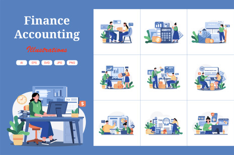 M565_Finance Accounting Illustration Pack
