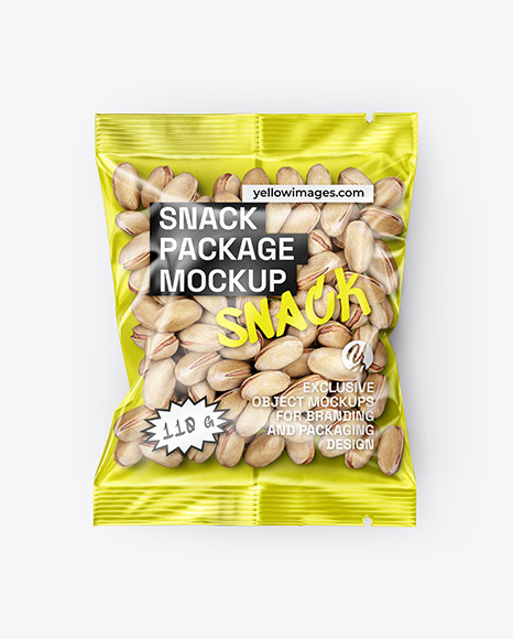 Plastic Bag with Pistachios Mockup