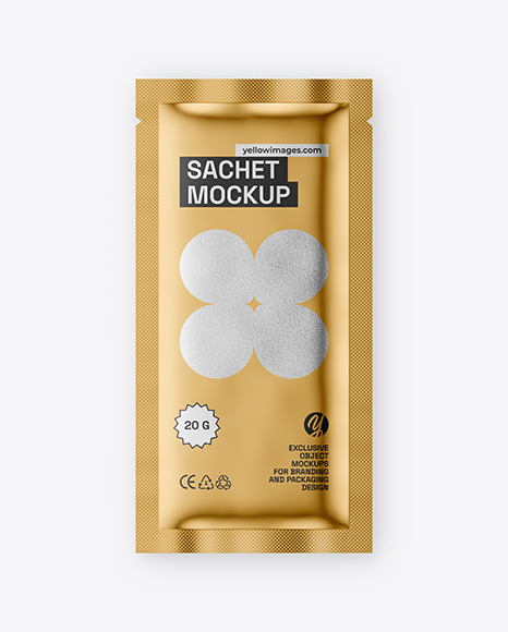 Metallic Sachet Mockup