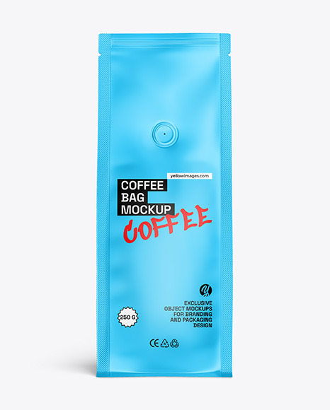 Matte Coffee Bag Mockup