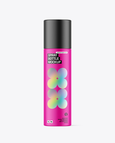 Matte Spray Bottle Mockup