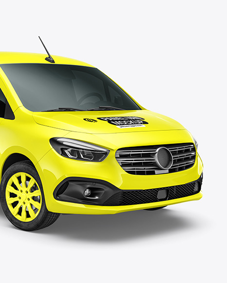 Panel Van Mockup - Half Side View