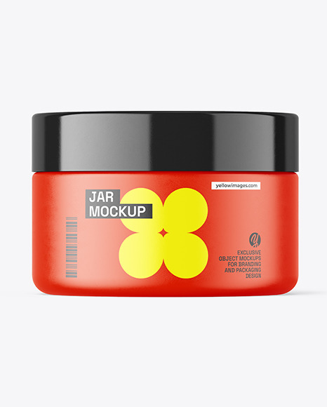 Matte Cosmetic Jar Mockup