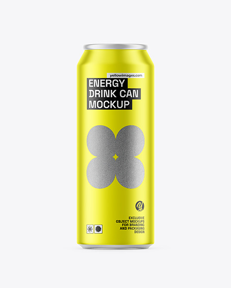 Metallic Drink Can Mockup