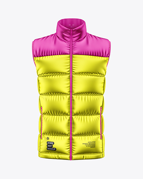 Metallic Down Vest Mockup