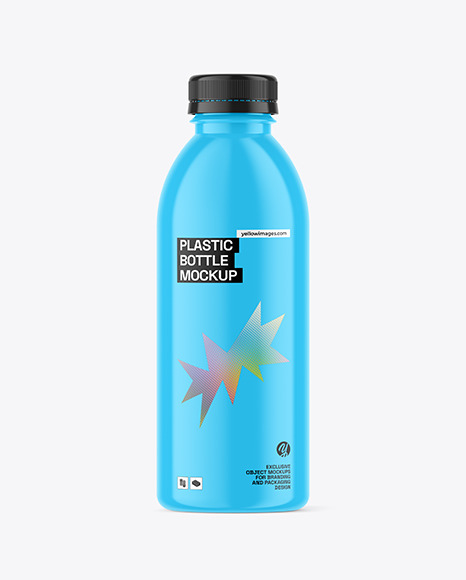 Glossy Plastic Bottle Mockup