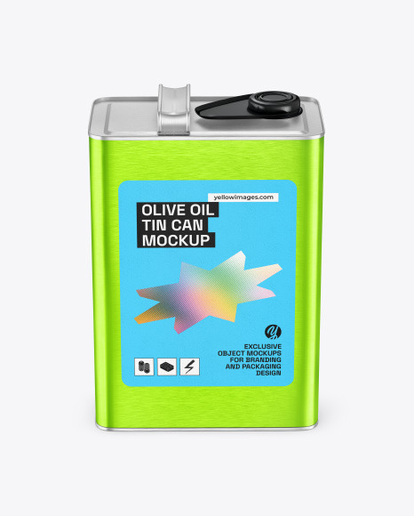 Oil Tin Can Mockup