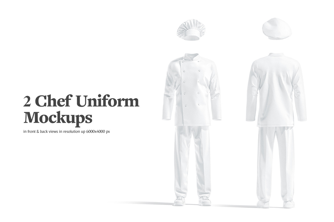 Chef Uniform Mockup on Yellow Images Creative Store