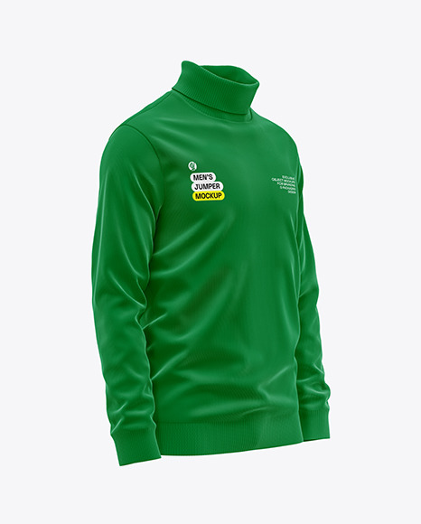 Men&#039;s Turtle Neck Jumpers Mockup