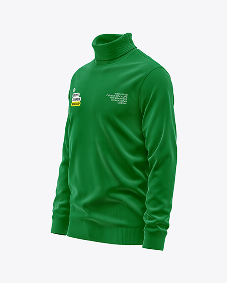 Men&#039;s Turtle Neck Jumpers Mockup