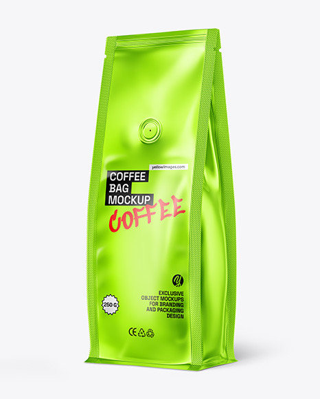 Metallic Coffee Bag Mockup
