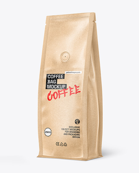 Kraft Paper Coffee Bag Mockup