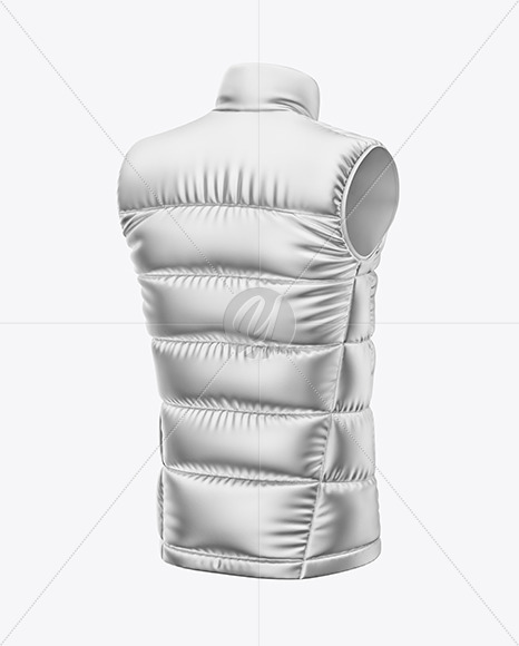 Metallic Down Vest Mockup - Free Download Images High Quality PNG, JPG
